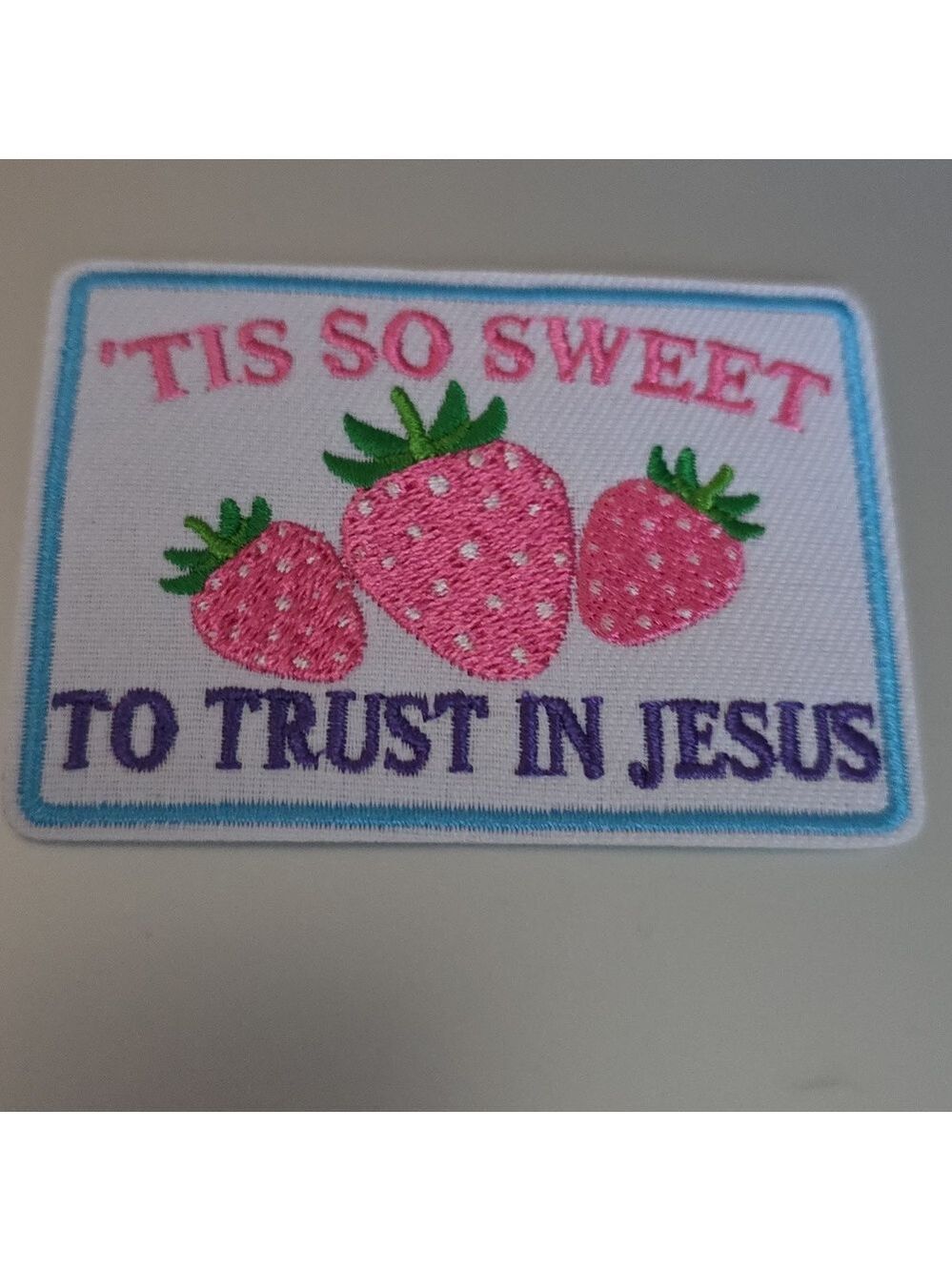 Tis So Sweet To Trust In JESUS IRON ON PATCH